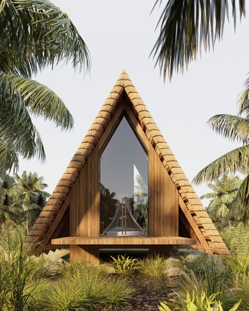 Mẫu Bungalow hai mái cho Khu du lịch