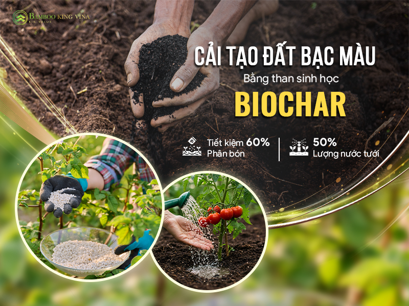 Cải Tạo Đất Bạc Màu Bằng Than Sinh Học Biochar Tiết Kiệm 60% Phân Bón Và 50% Lượng Nước Tưới