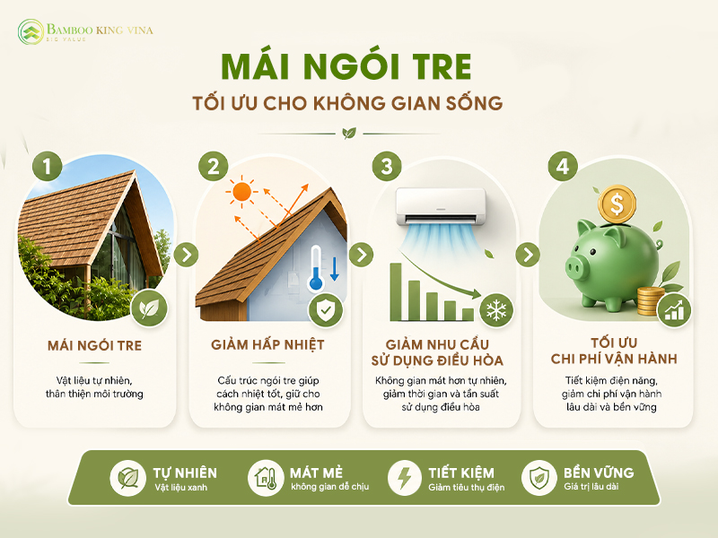 Tính năng nổi bật của ngói tre trong xây dựng