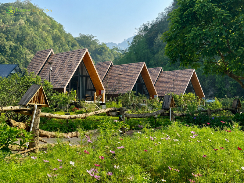 Ứng dụng của ngói tre trong thiết kế khu nghỉ dưỡng