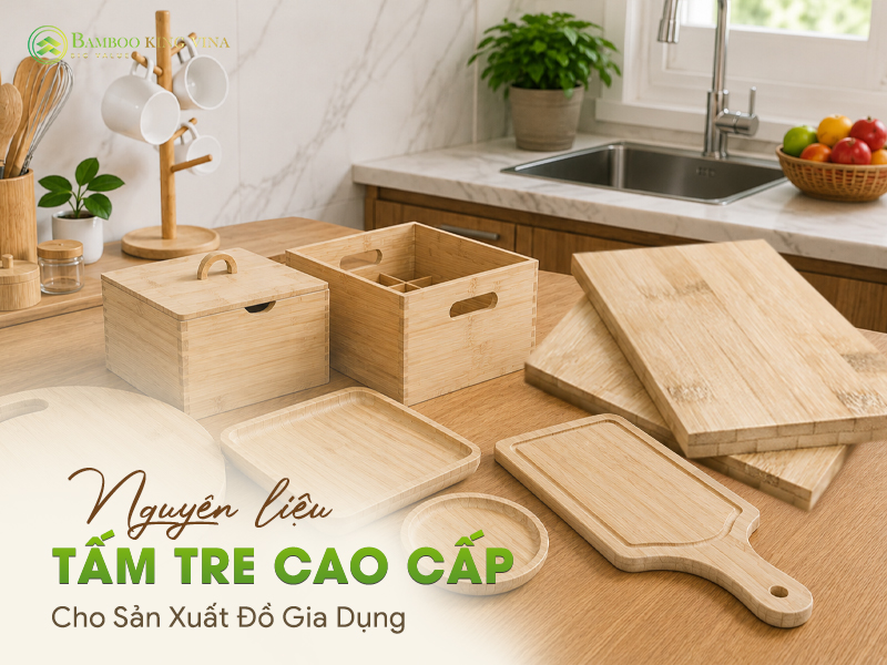 Nguyên Liệu Tấm Tre Cao Cấp Cho Sản Xuất Đồ Gia Dụng